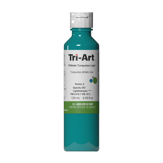 Tri-Art Liquid Acrylic Paint : Phthalo Turquoise Light