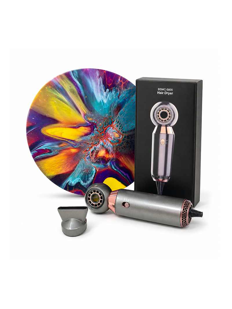 Flat-face Blow Dryer for Fluid Art