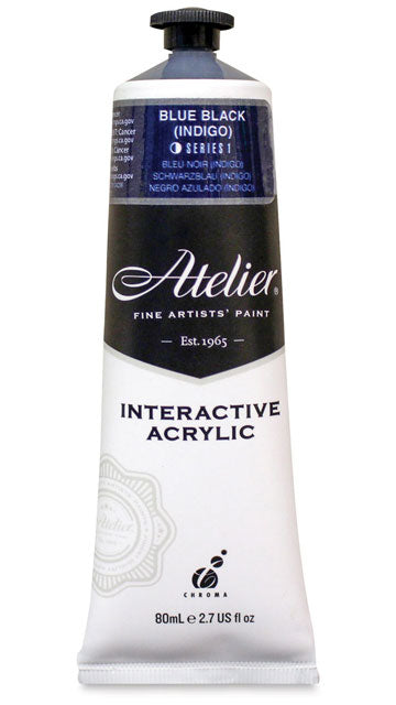 Interactive Artists' Acrylics : Blue Black (Indigo) – Fluid Art Co - USA