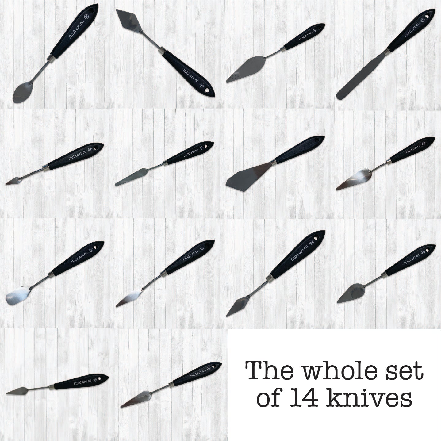 Standard Size Fluid Art Palette Knives
